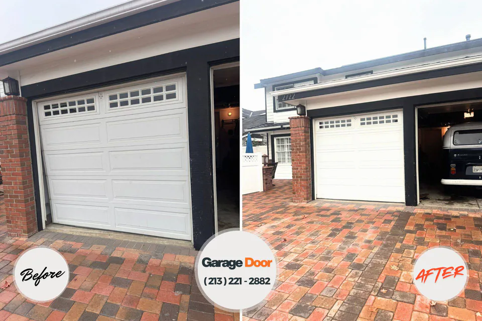 Before and after: garage door repair Hillview, KY